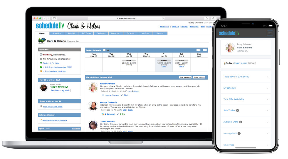 Online Restaurant Employee Scheduling Software by Schedulefly